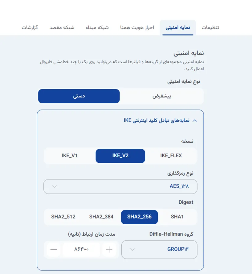 نمای مرحله 264 در پنل ابر خصوصی